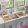 45” Workstation Undermount Single Bowl 16 Gauge Stainless Steel Kitchen Sink with 2-Tier WorkFlow™ Ledge and Accessories